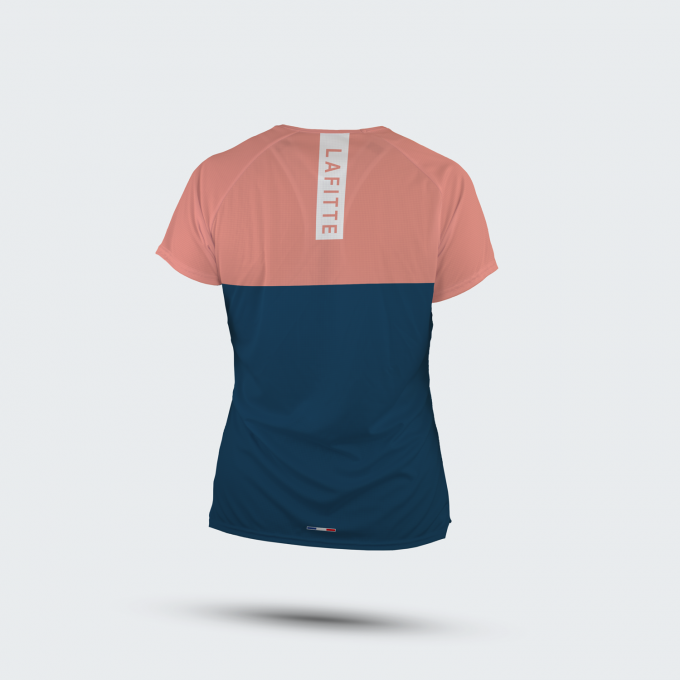 Le T-shirt Running Femme - Bleu / Rose