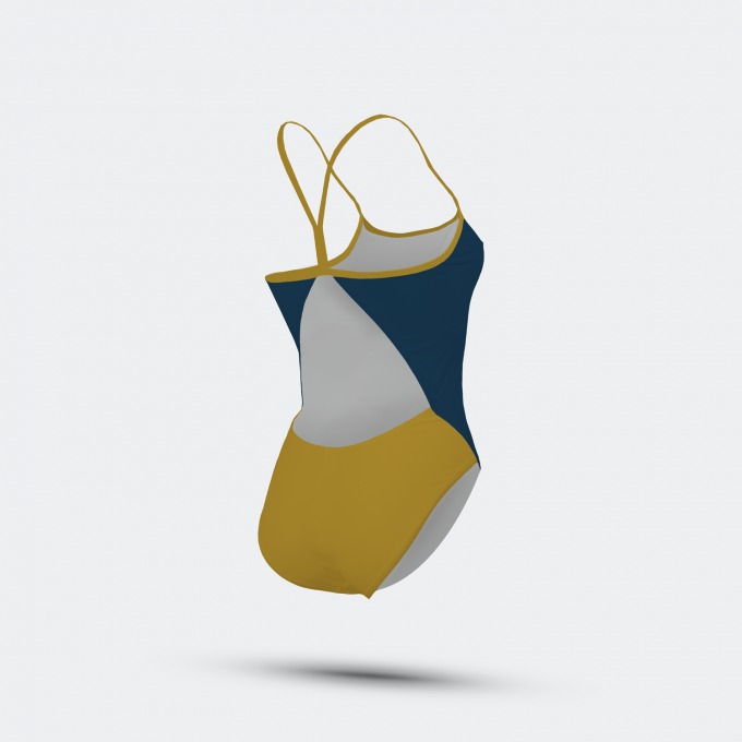 Le Maillot de bain Fille - Bleu / Jaune