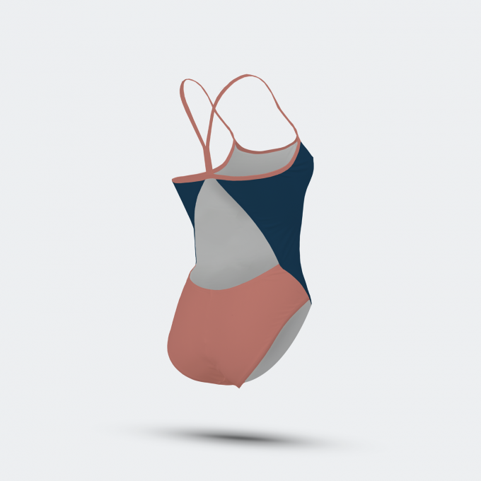 Le Maillot de bain Femme - Bleu / Rose